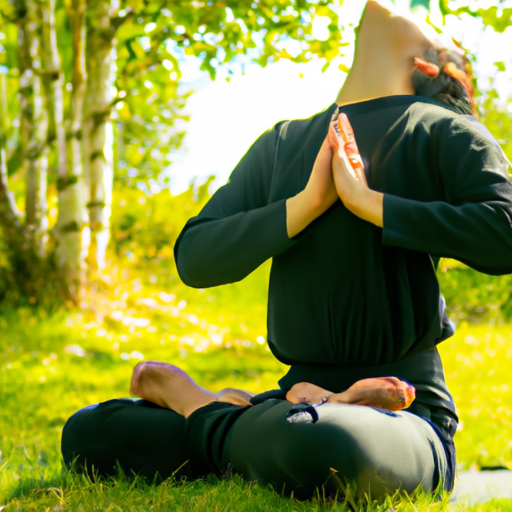 Image of a person practicing yoga in a peaceful setting